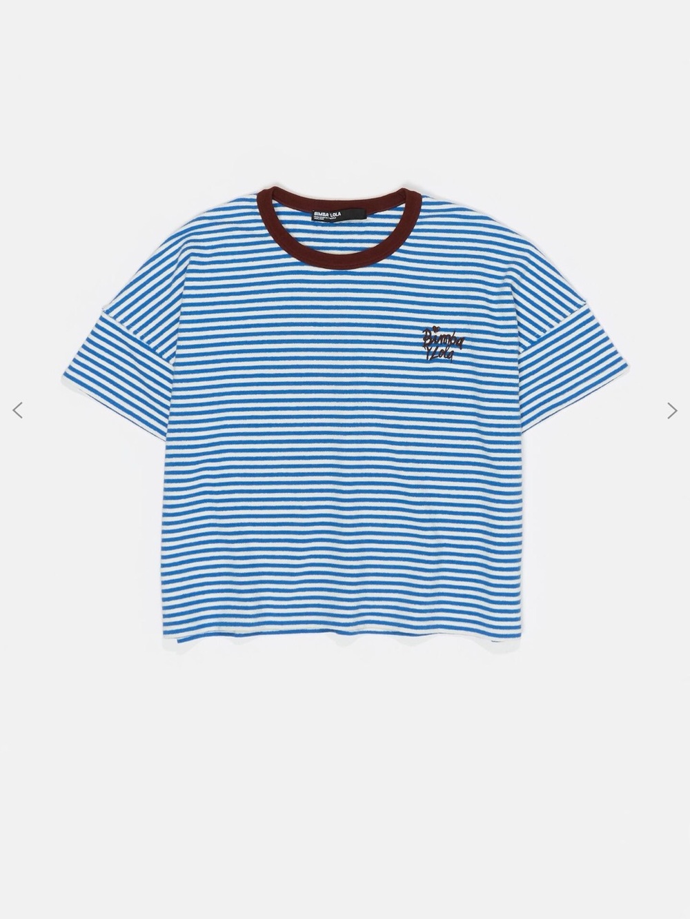 Bimba Y Lola
BLUE STRIPED CONTRAST PIPING T-SHIRT - Picture 4 of 10